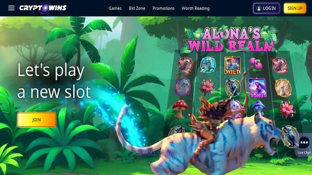 CryptoWins casino screenshot